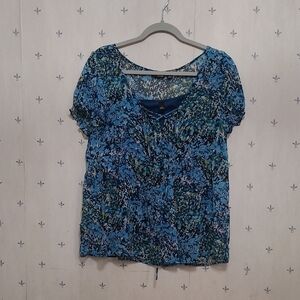 Floral Blue Women's Top